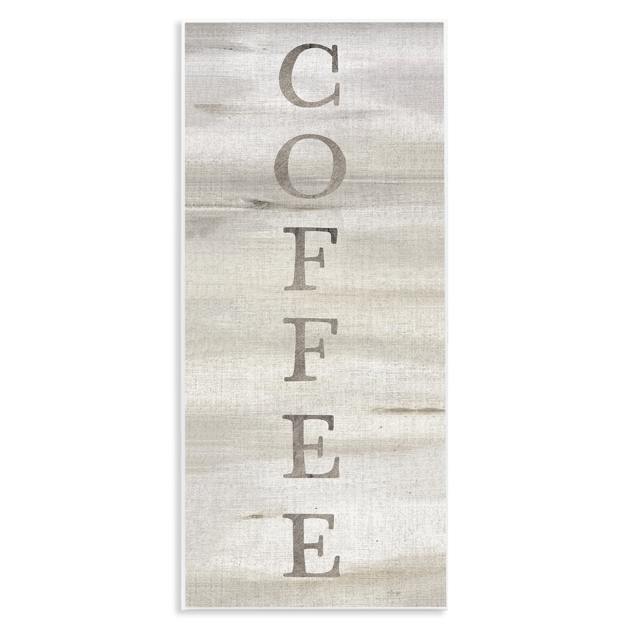 Stupell Industries Rustic Vertical Coffee Food & Beverage Painting Unframed Art Print Wall Art, 7 x 17