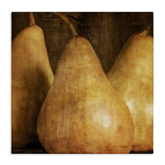 Stupell Industries Rustic Vintage Pears Food & Beverage Painting Wrapped Canvas Art Print Wall Art, 36 x 36