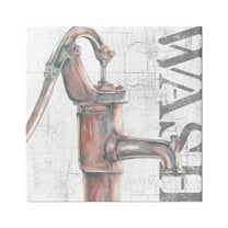 Stupell Industries Rustic Wash Spicket Typography Painting Gallery Wrapped Canvas Art Print Wall Art, 17 x 17