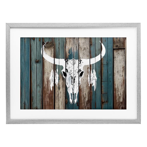Stupell Industries Rustic Weathered Guardian Gray Framed Print Under Glass design by Titan Turner, 17 x 23