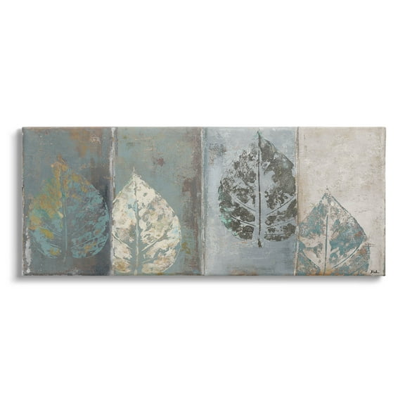 Stupell Industries Rustic Weathered Leaf Motif Graphic Art Gallery Wrapped Canvas Print Wall Art, Design by Patricia Pinto