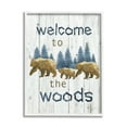 thumbnail image 1 of Stupell Industries Rustic Welcome To Woods Bears Trees Silhouette , 24 x 30, Design by Nan, 1 of 5