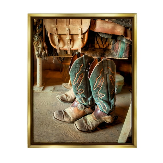 Stupell Industries Rustic Western Photography Beauty & Fashion Photography Gold Floater Framed Art Print Wall Art, 17 x 21