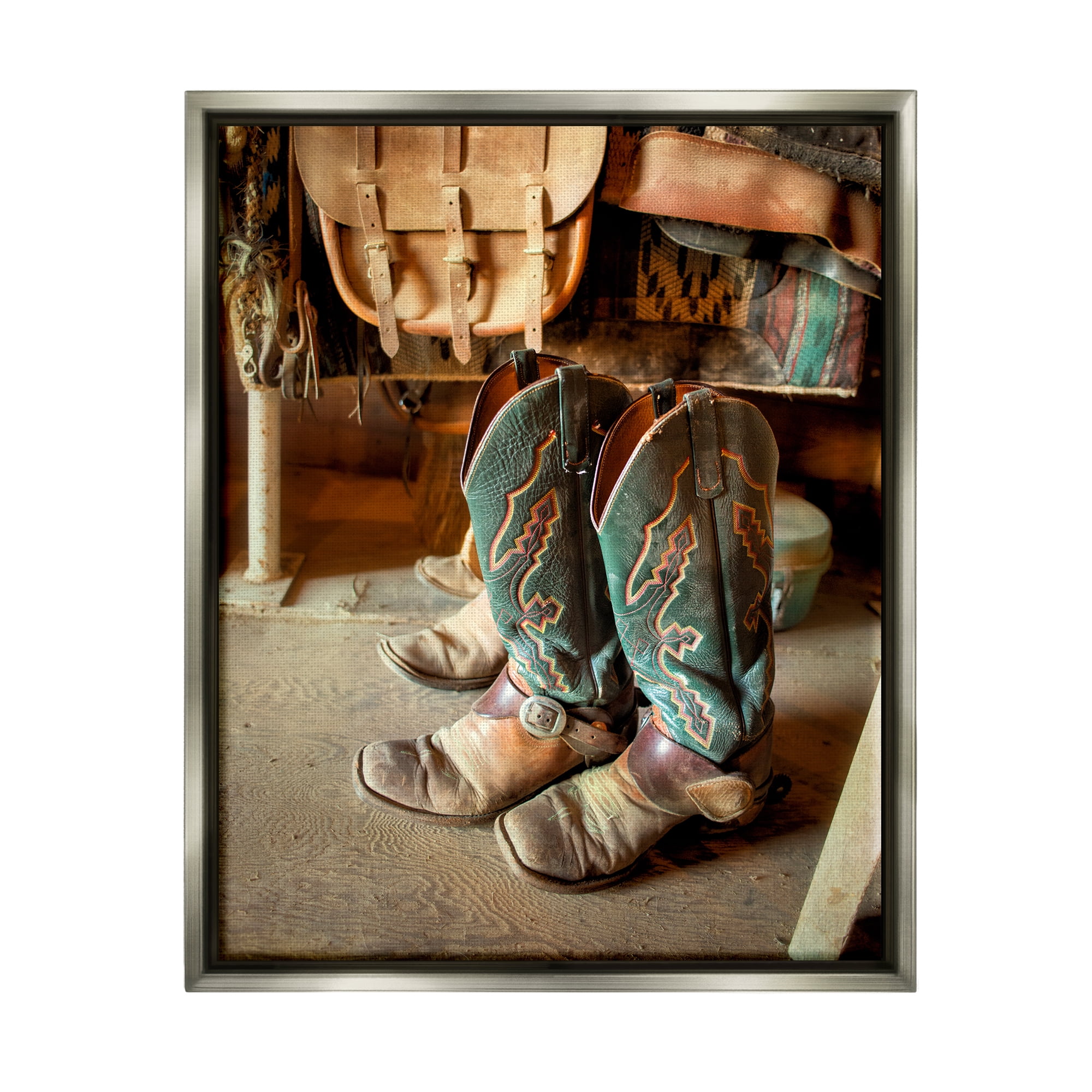 Stupell Industries Rustic Western Photography Beauty & Fashion Photography Gray Floater Framed Art Print Wall Art, 17 x 21