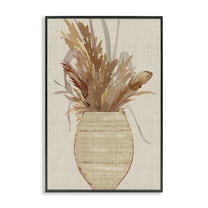 Stupell Industries Rustic Wheat & Pottery Botanical & Floral Painting Black Framed Art Print Wall Art, 12 x 18