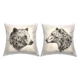 thumbnail image 1 of Stupell Industries Rustic Woodland Bear Portraits 2 Piece Decorative Printed Throw Pillow Set, 18 x 18, 1 of 8