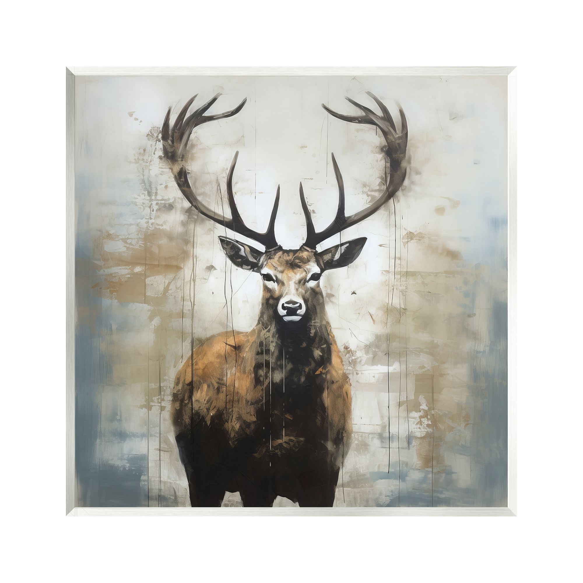 Stupell Industries Rustic Woodland Deer Animals & Insects Painting Unframed Art Print Wall Art, 12 x 12