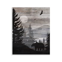 Stupell Industries Rustic Woodland Evening Landscape & Nature Painting Unframed Art Print Wall Art, 11 x 14