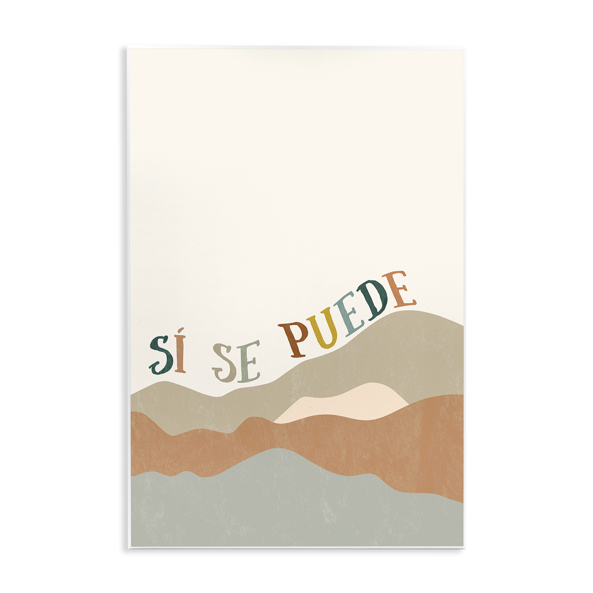 Stupell Industries Sí Se Puede Montañas Inspirational Quotes & Sayings Painting Unframed Art Print Wall Art, 13 x 19