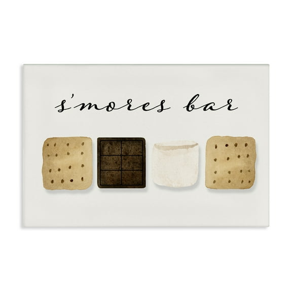 Stupell Industries S'mores Bar Ingredients Food & Beverage Painting Gallery Wrapped Canvas Art Print Wall Art, 24 x 16
