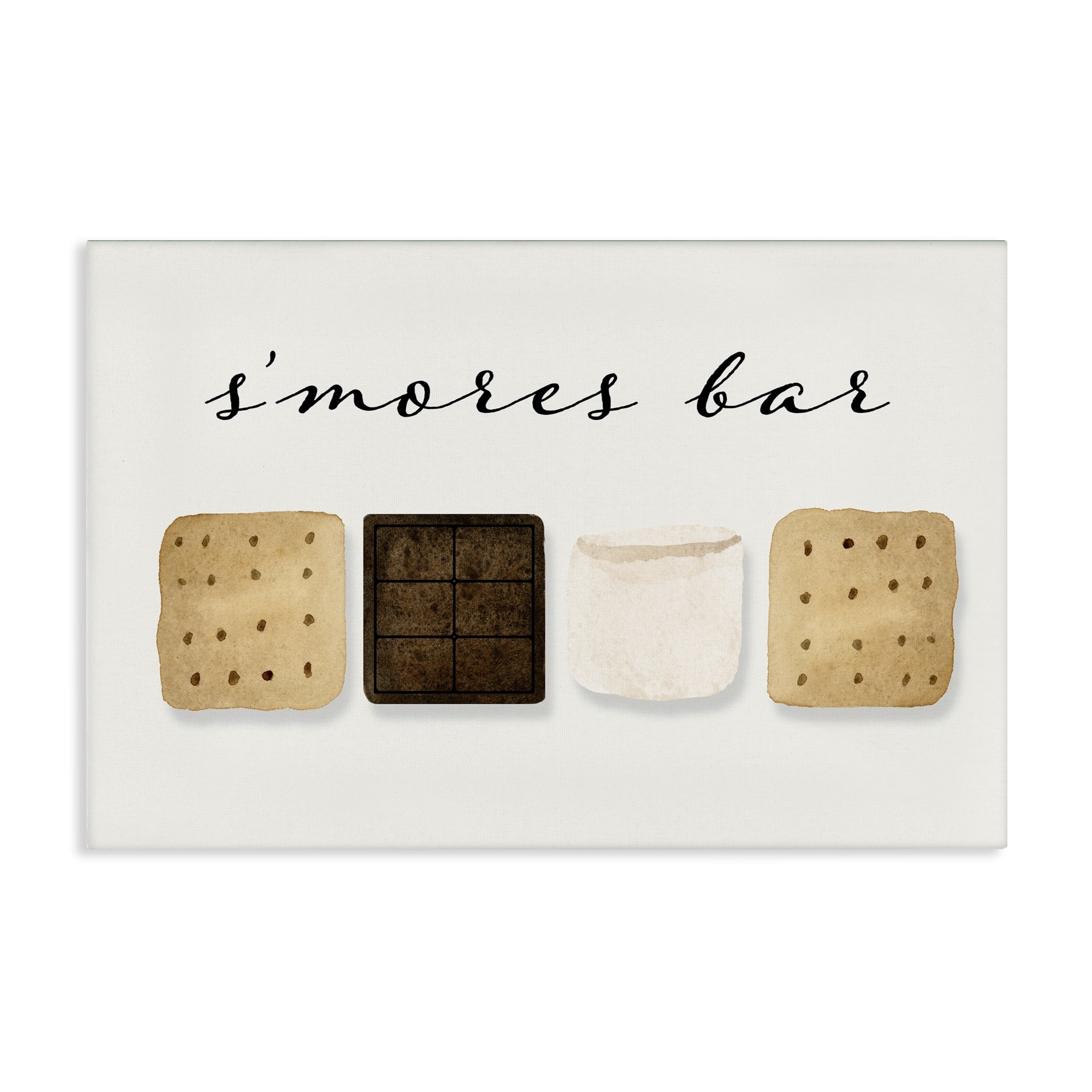 Stupell Industries S'mores Bar Ingredients Food & Beverage Painting Gallery Wrapped Canvas Art Print Wall Art, 45 x 30