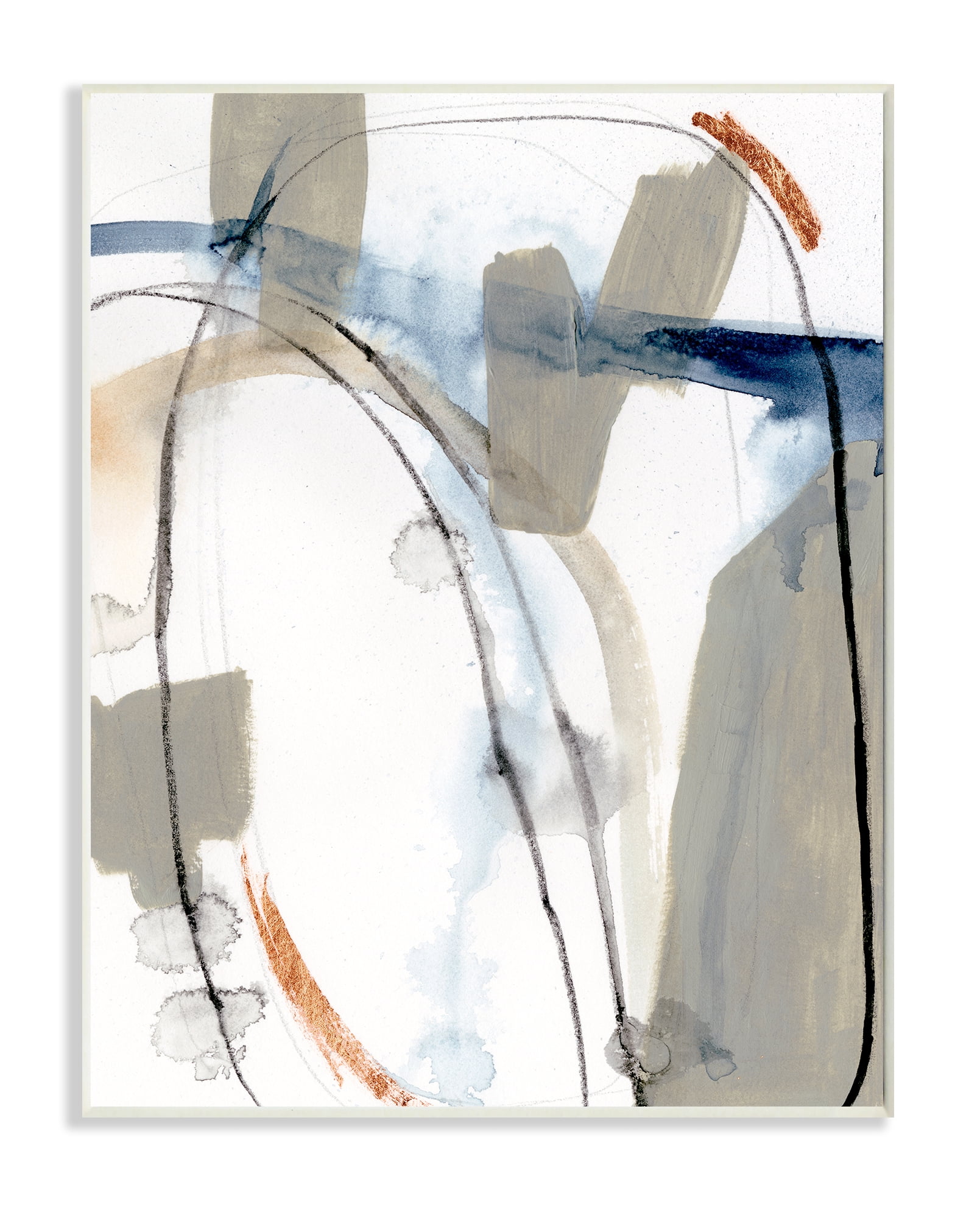 Stupell Industries Sabine Inspired Abstract Design Expressive Organic Shapes Wall Plaque, 13 x 19, Design by Victoria Barnes