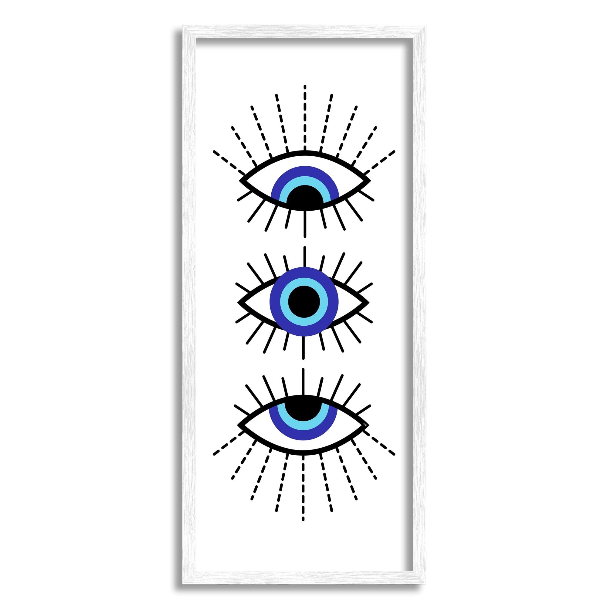 Stupell Industries Sacred Evil Eye Geometric Iris Patterned Eyelashes,13 x 30, Design by Martina Pavlova