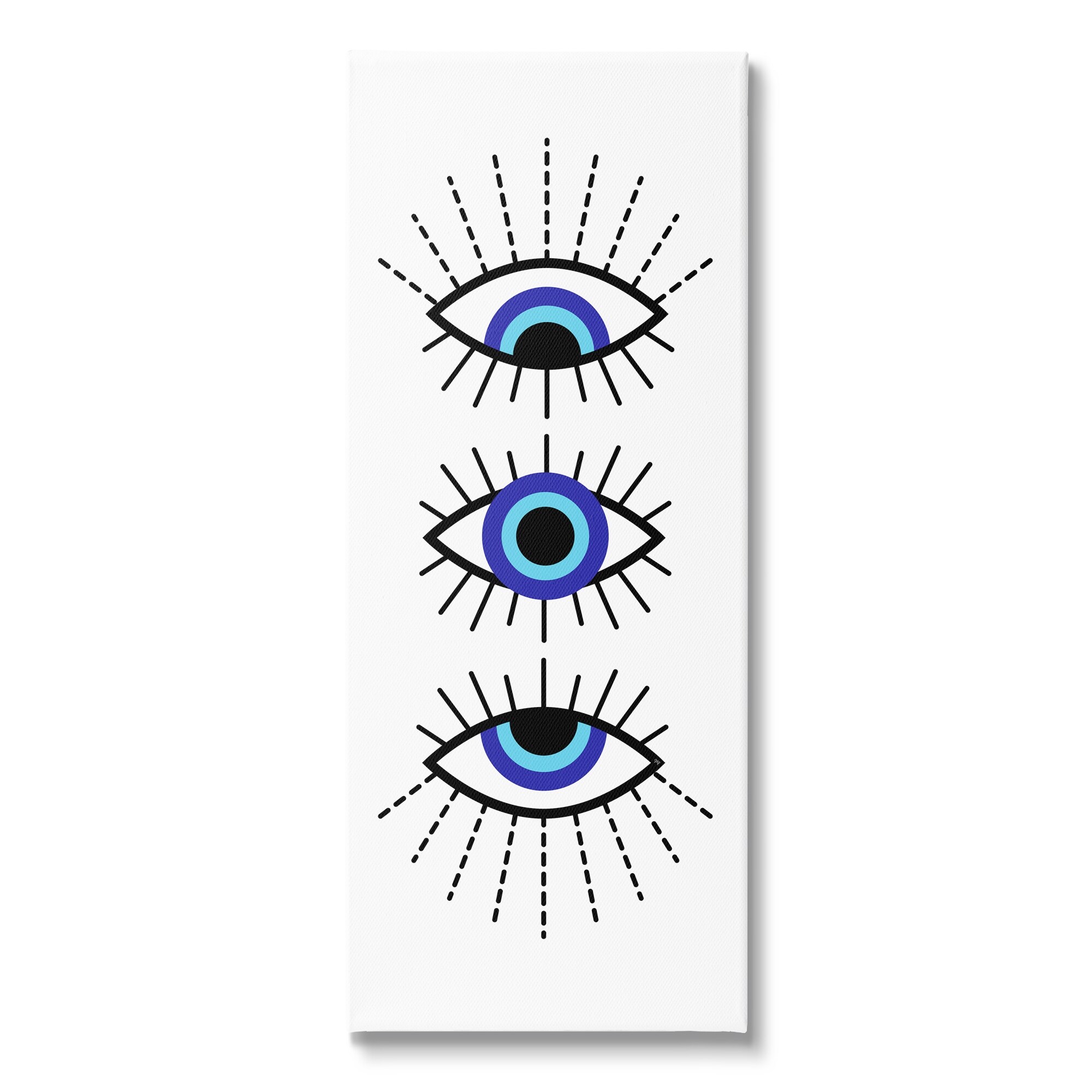 Stupell Industries Sacred Evil Eye Geometric Iris Patterned Eyelashes,17 x 40, Design by Martina Pavlova