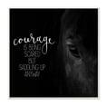 thumbnail image 1 of Stupell Industries Saddle Courage Horse Farm Inspiring Word Design Wall Plaque by Kim Allen, 12" x 12", Wall Plaque, 1 of 6
