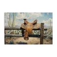 thumbnail image 1 of Stupell Industries Rustic Lodge Saddle on Desert Fence Canvas Art, 30 x 20, by Franklyn Gregory, 1 of 8