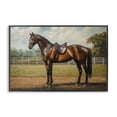 thumbnail image 1 of Stupell Industries Transitional Saddled & Ready For The Show Black Framed Giclee Art, 30 x 20, by Petals Prints Design, 1 of 8