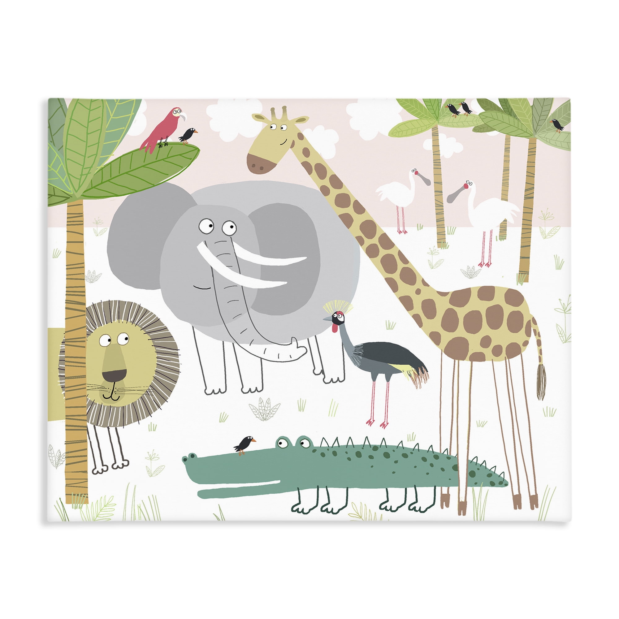Stupell Industries Safari Animals Out and About Canvas Wall Art, design by Carla Daly