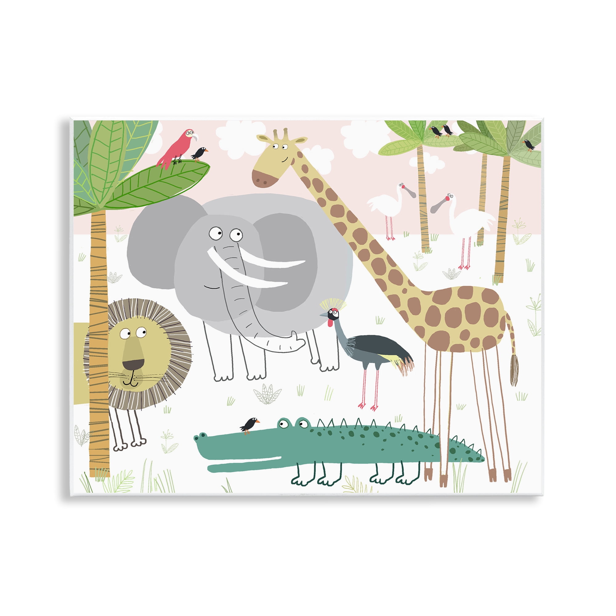 Stupell Industries Safari Animals Out and About Wall Plaque Art, design by Carla Daly
