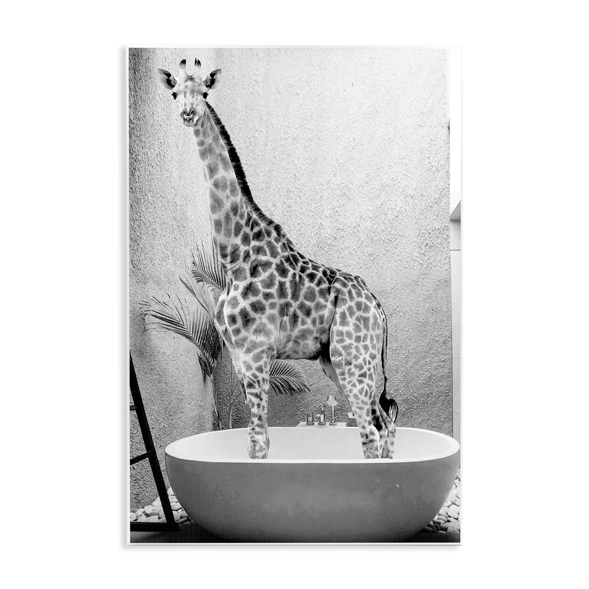 Stupell Industries Safari Bath Standing Tall Wall Plaque Art, design by SD Graphics Studio
