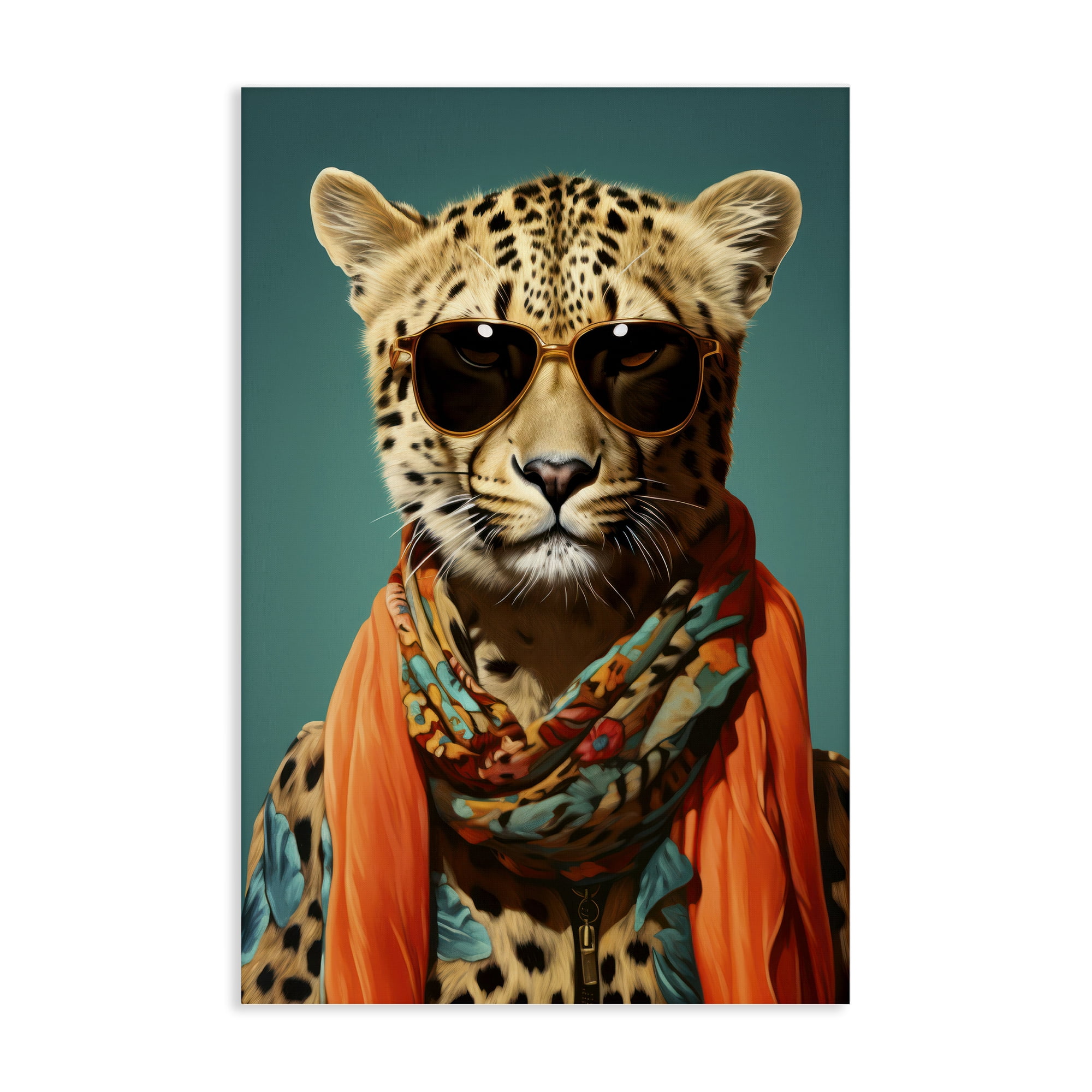 Stupell Industries Safari Glamour Leopard Canvas Wall Art, design