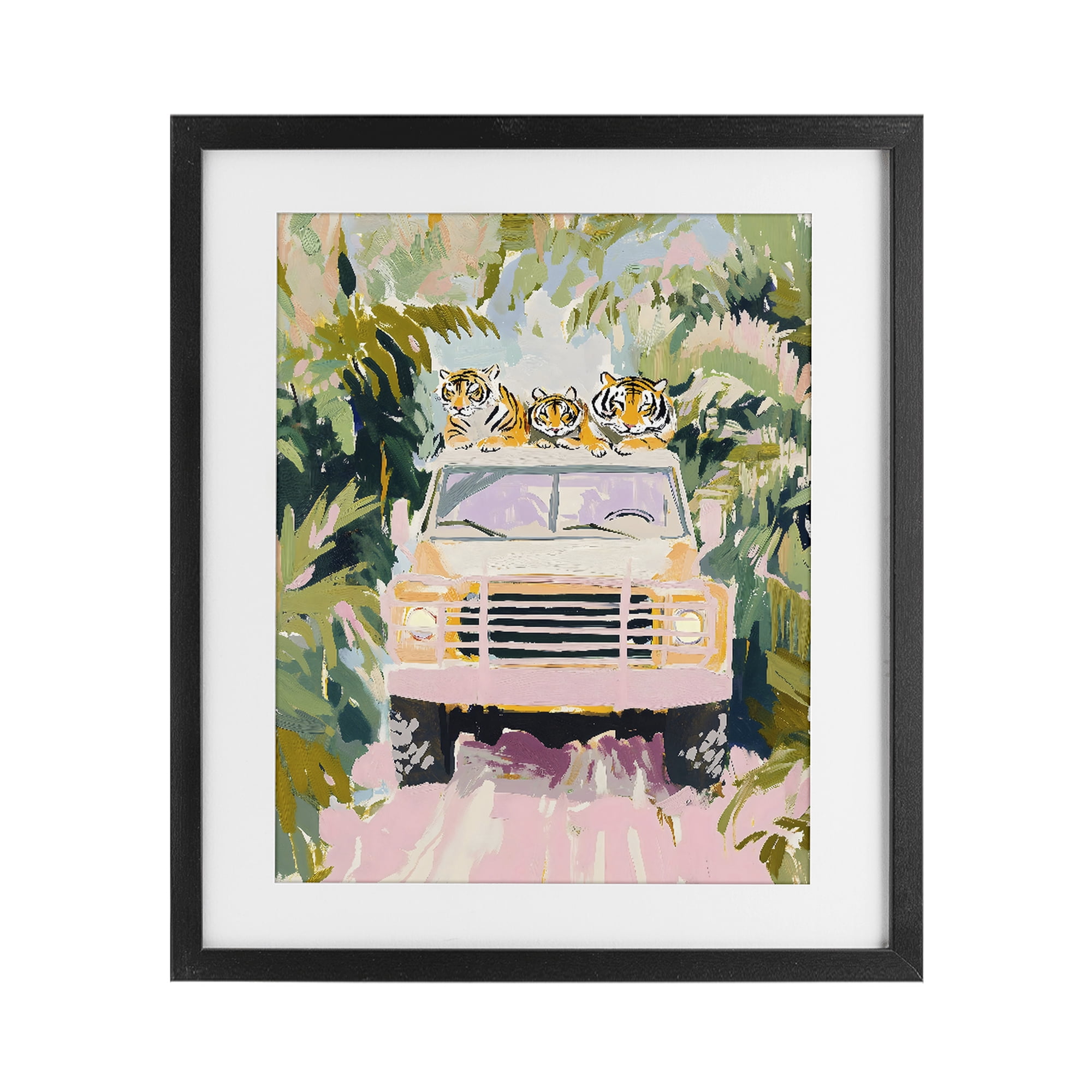 Stupell Industries Safari Trip Tiger Trio Black Framed Print Under Glass, design by The Prints Vibe