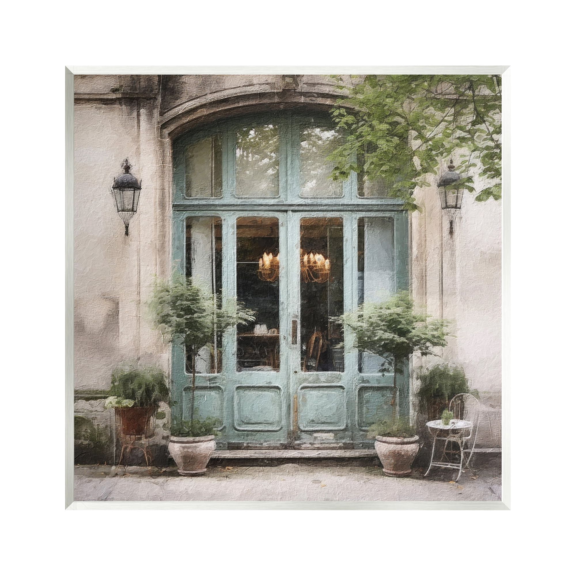 Stupell Industries Sage French Doors Travel & Places Photography Unframed Art Print Wall Art, 12 x 12