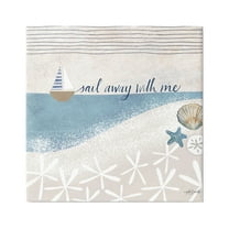 Stupell Industries Sail Away With Me Patterned Beach Graphic Art Gallery Wrapped Canvas Print Wall Art, Design by Katie Doucette