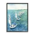 thumbnail image 1 of Stupell Industries Sail Boats Floating in a Row Coastal Landscape Black Framed, 16 x 20, Design by Melissa Hyatt LLC, 1 of 7