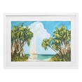 thumbnail image 1 of Stupell Industries Tropical Sailboat Among Palms White Framed Print Under Glass, 23 x 17, by Dan Meneely, 1 of 8