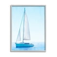 thumbnail image 1 of Stupell Industries Sailboat Drifting Blue Ocean Sky Graphic Art Gray Framed Art Print Wall Art, Design by Kim Allen, 1 of 7