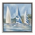 thumbnail image 1 of Stupell Industries Sailboat Trio Drifting Coastal Painting Gray Floater Framed Canvas Art Print Wall Art, 25 x 25, 1 of 10
