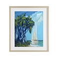 thumbnail image 1 of Stupell Industries Tropical Sailboat & Twisted Palms Birch Framed Print Under Glass, 17 x 21, by Dan Meneely, 1 of 8