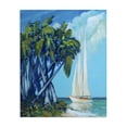 thumbnail image 1 of Stupell Industries Tropical Sailboat & Twisted Palms Canvas Art, 30 x 40, by Dan Meneely, 1 of 8