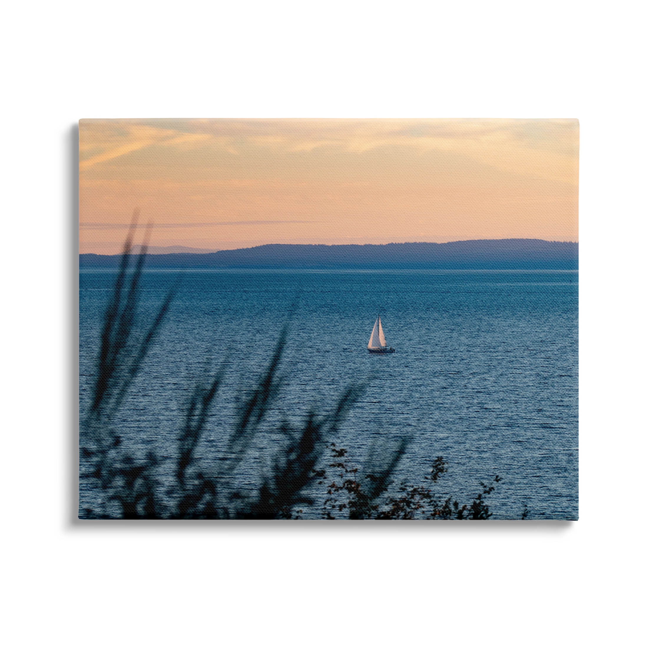 Stupell Industries Sailboat at Sunrise Horizon Photograph Gallery Wrapped Canvas Print Wall Art, Design by Lil' Rue