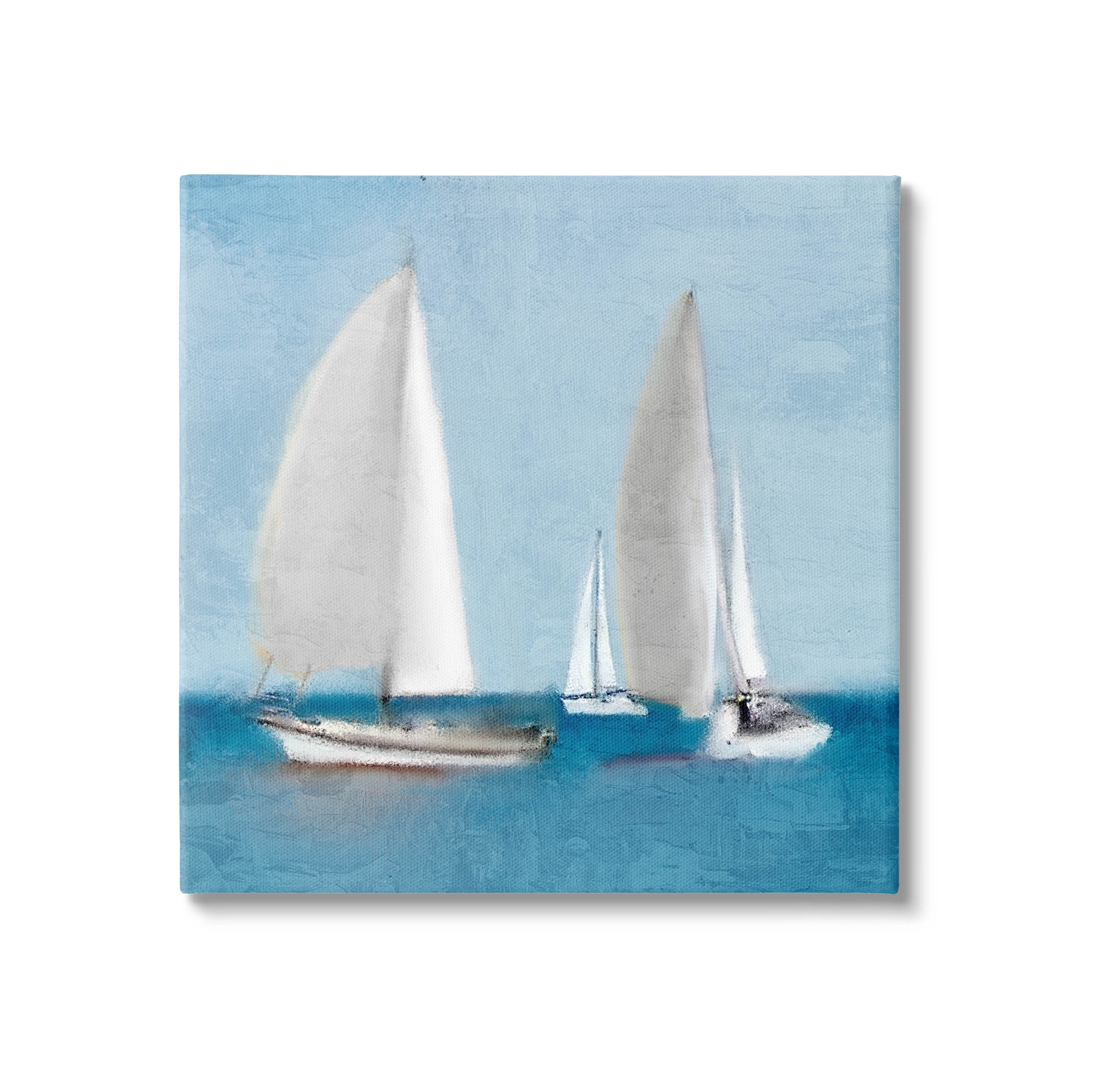 Stupell Industries Sailboats Drifting Nautical Ocean Scene Graphic Art Gallery Wrapped Canvas Print Wall Art, Design by Kim Allen