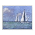 thumbnail image 1 of Stupell Industries Sailing Day Sailboats Landscape Painting White Framed Art Print Wall Art, 14 x 11, 1 of 10