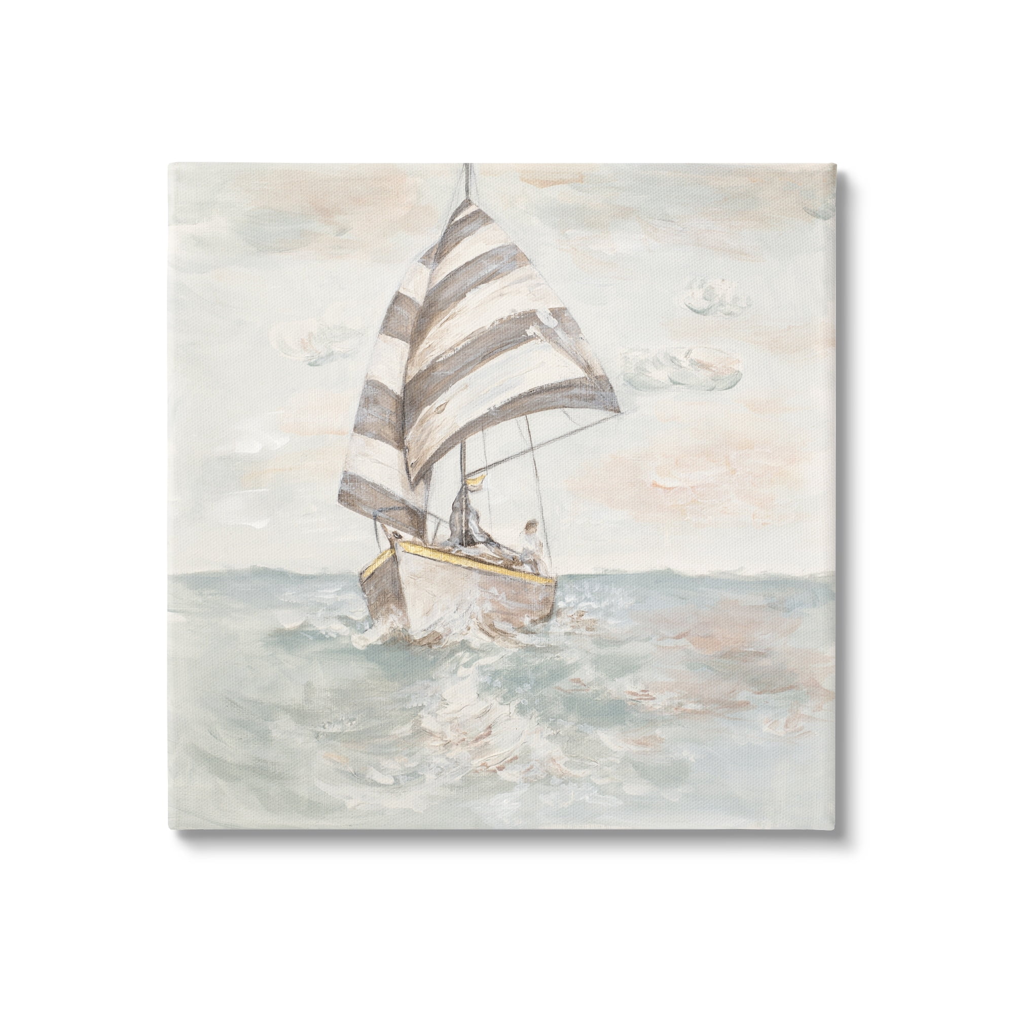 Stupell Industries Sailing Fishing Boat High Tide Open Sea,17 x 17, Design by Patricia Pinto