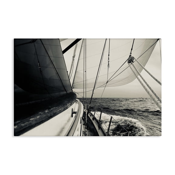 Stupell Industries Sailing The Sea View Transportation Photography Wrapped Canvas Art Print Wall Art, 24 x 16