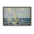 thumbnail image 1 of Stupell Industries Traditional Sailing Yacht on Blue Sea Brown Floating Frame Canvas Art, 31 x 21, by Angie Hawke, 1 of 8