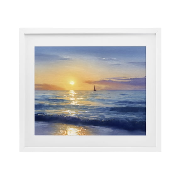 Stupell Industries Tropical Sails To The Sun White Framed Print Under Glass, 16 x 13, by Franklyn Gregory