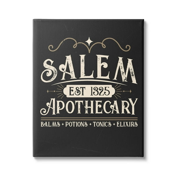 Stupell Industries Salem Apothecary Vintage Sign Graphic Art Gallery Wrapped Canvas Print Wall Art, Design by Angela Nickeas