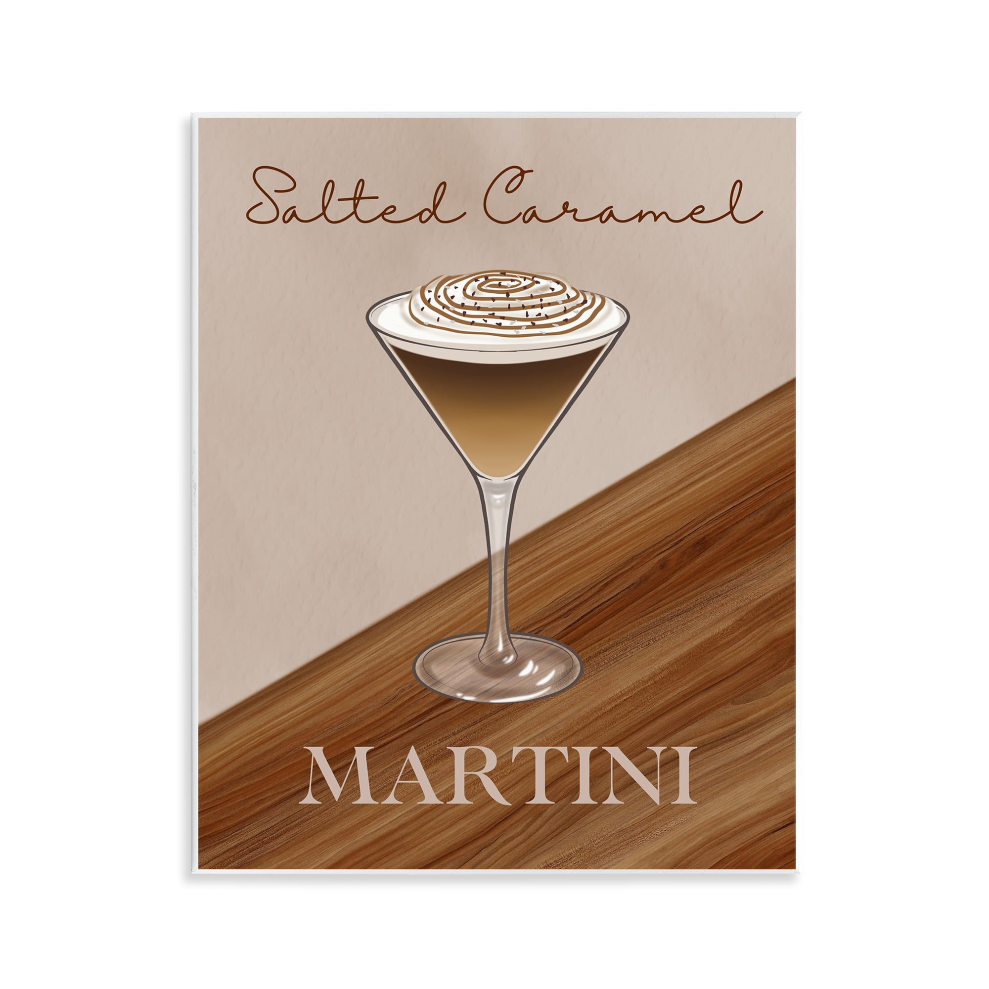 Stupell Industries Salted Caramel Martini Wall Plaque Art, design by Marcus Prime