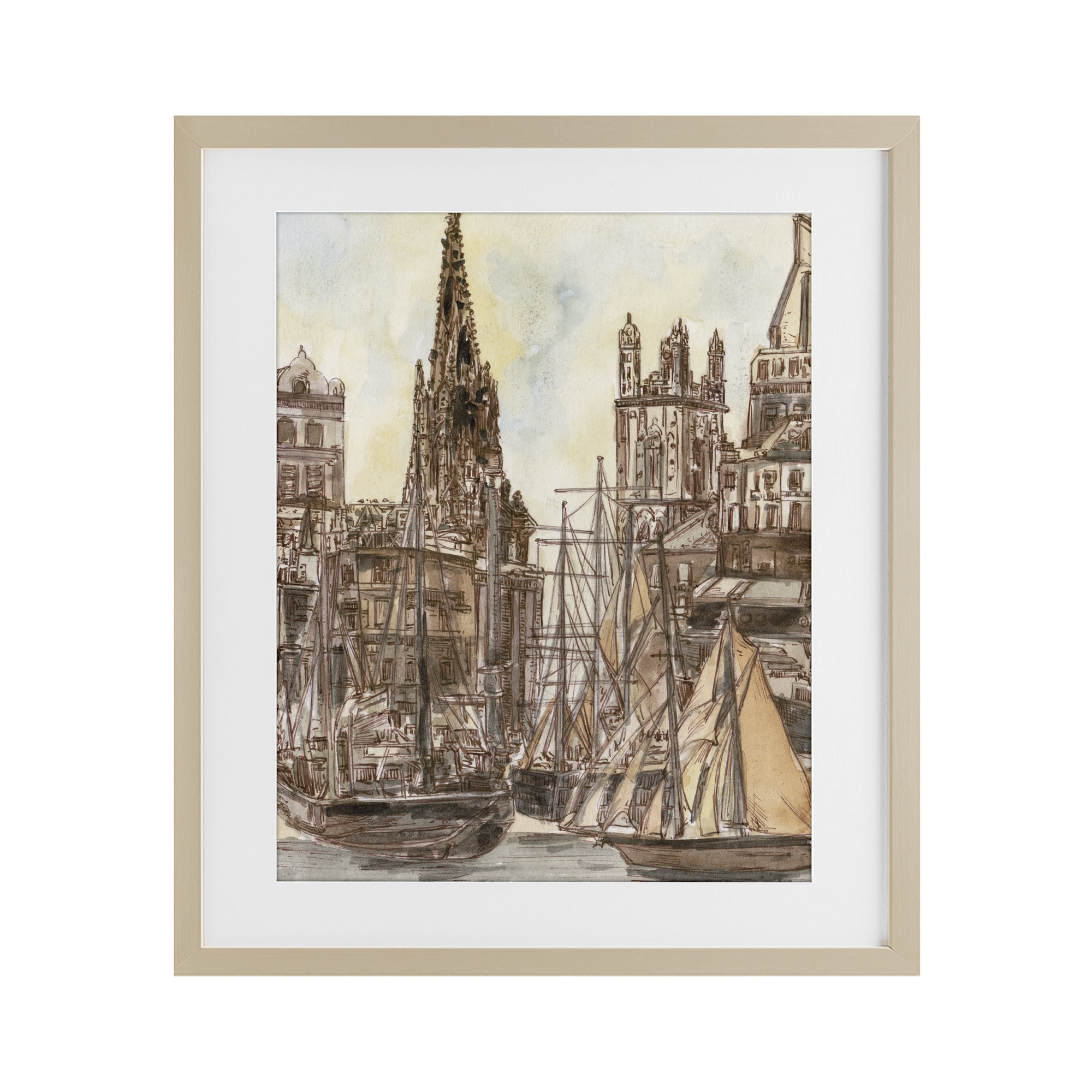 Stupell Industries Salted Remnants Harbor Birch Framed Print Under Glass, design by Melissa Wang