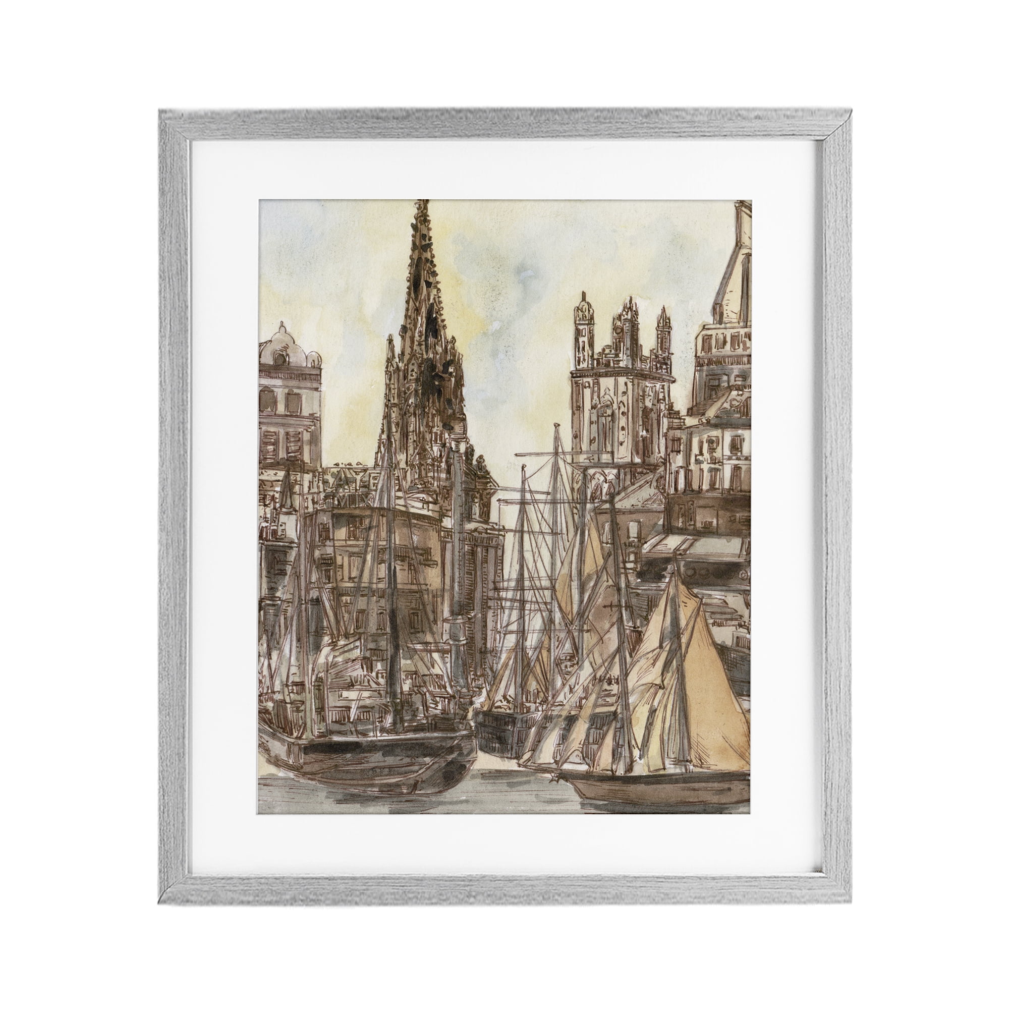 Stupell Industries Salted Remnants Harbor Gray Framed Print Under Glass, design by Melissa Wang