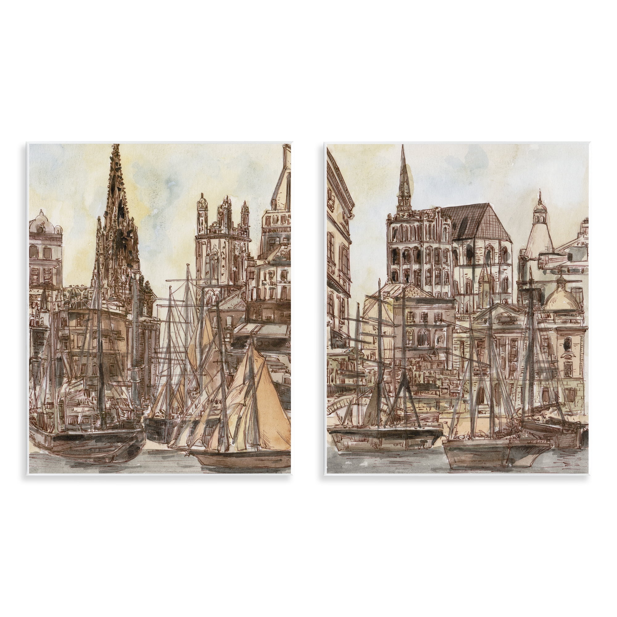 Stupell Industries Salted Remnants Pier 2 Piece Wall Plaque Art Set, design by Melissa Wang