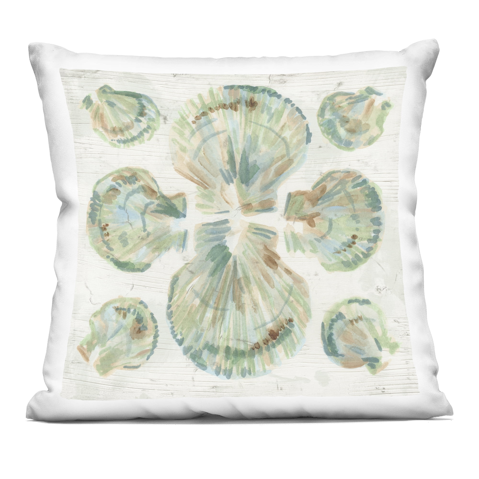 Stupell Industries Saltwashed Shells Symmetry Decorative Printed Throw Pillow, design by June Erica Vess