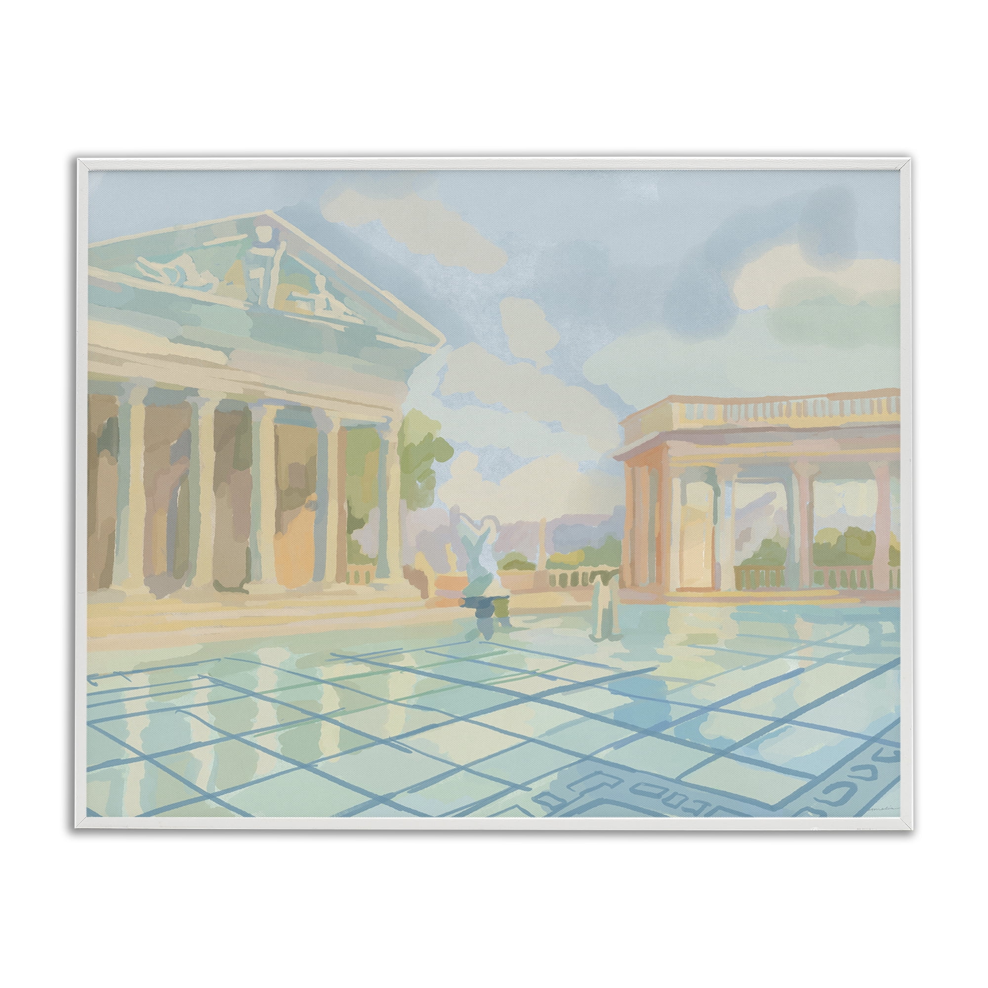 Stupell Industries Sam Simeon Architecture White Framed Giclee Art, design by Amelia Noyes