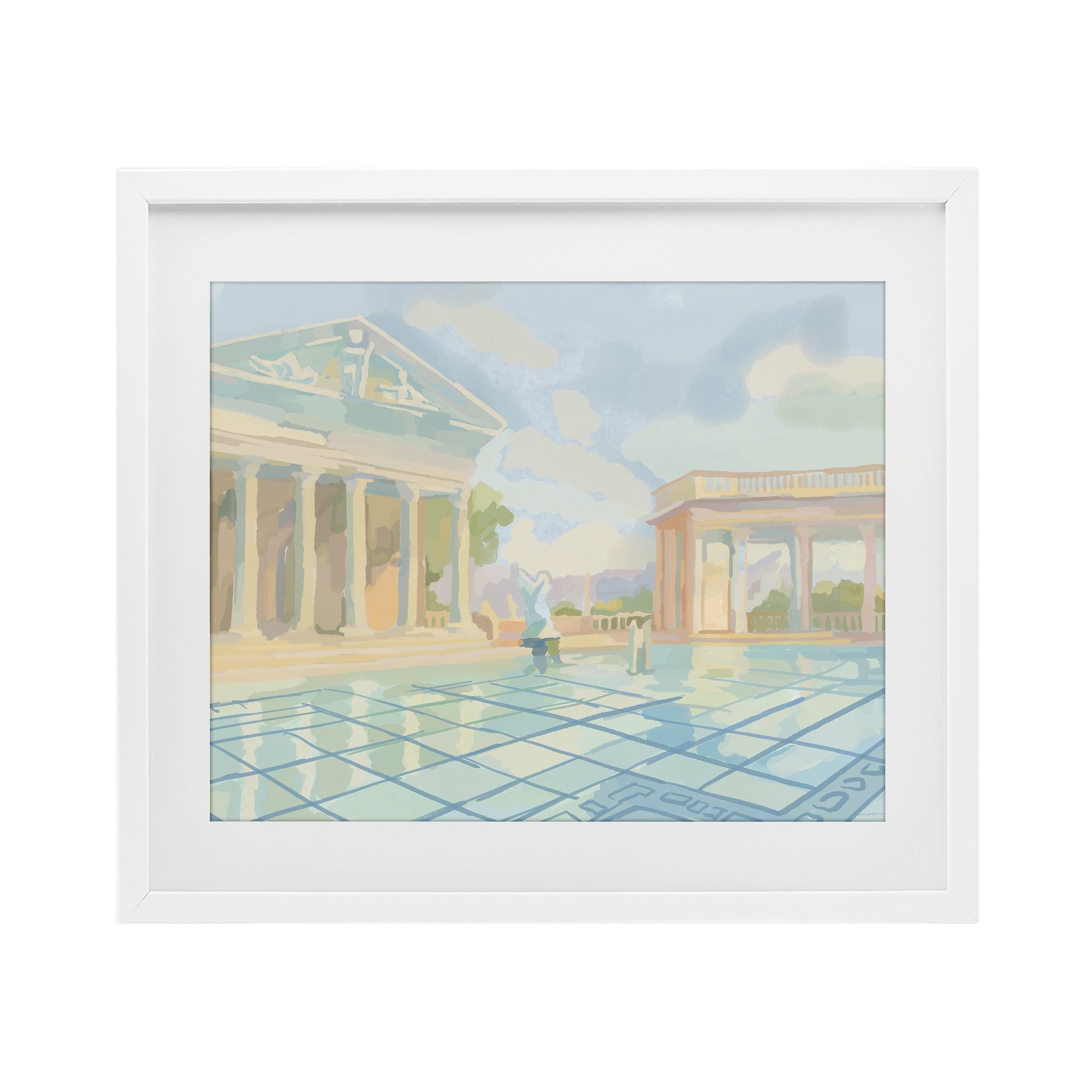 Stupell Industries Sam Simeon Architecture White Framed Print Under Glass, design by Amelia Noyes