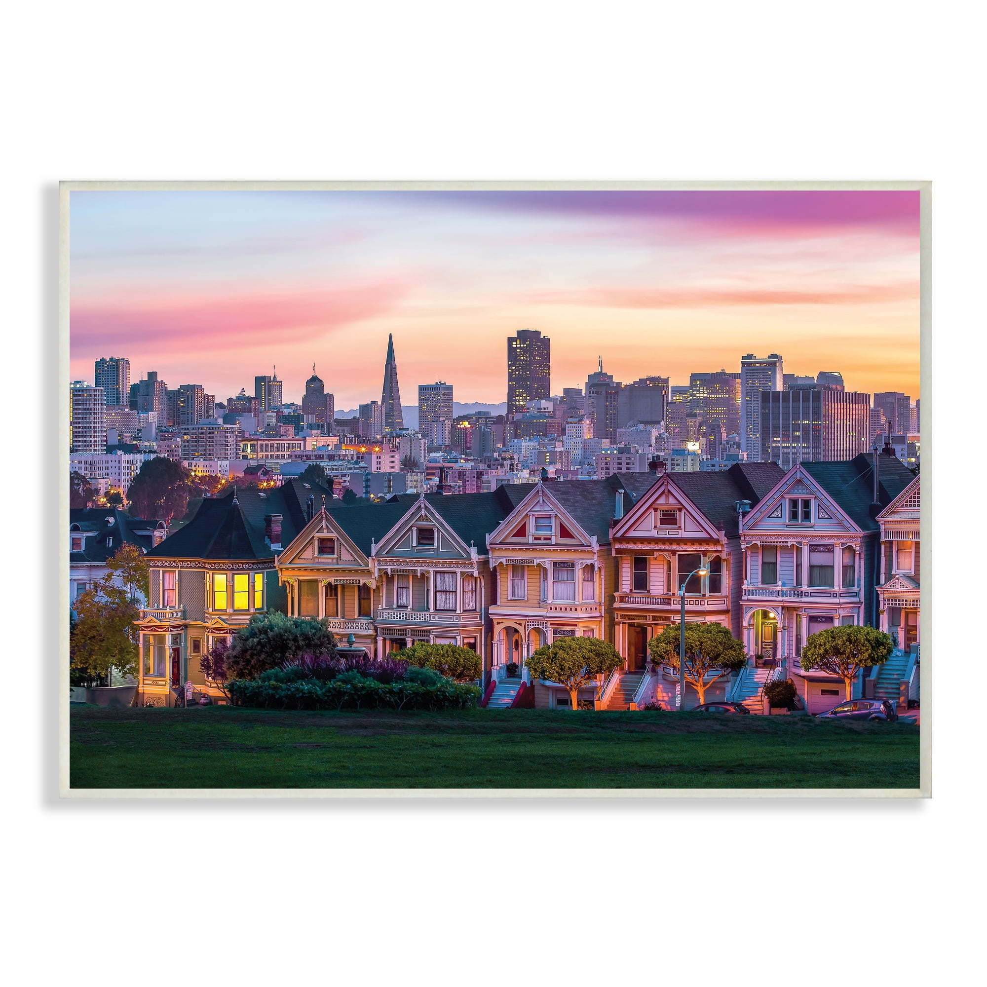Stupell Industries San Francisco California Sunset Cityscape Architecture Town & City Photography Unframed Art Print Wall Art, 13 x 19